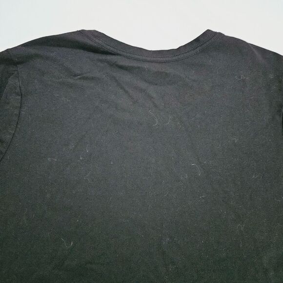 Time And Tru Womens T-Shirt Black Size 2X Cotton Blend Short Sleeve Pullover - Picture 12 of 12